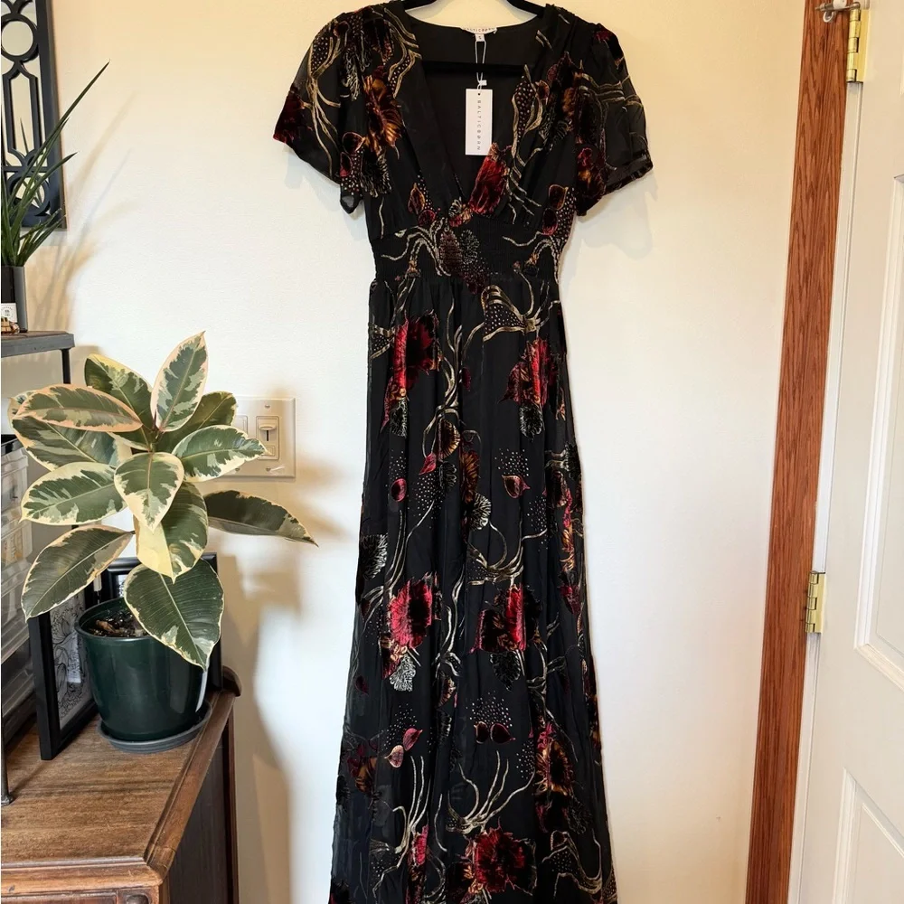 Baltic Born Velvet Burnout Floral Maxi Dress - Picture 2 of 6